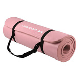 Wozinsky exercise mat 181 x 63 x 1 cm thick gymnastic yoga mat light pink