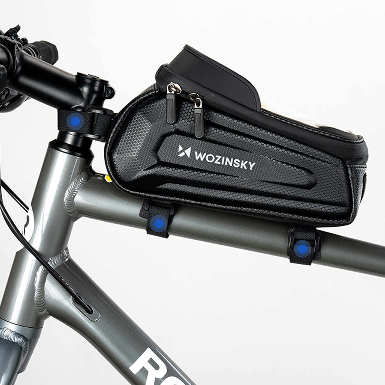 Sakwa rowerowa na ramę pancerna z kieszonką na telefon 1.7 l
