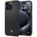 Spigen Enzo Aramid Mag Case mit MagSafe für iPhone 15 Pro – Mattschwarz