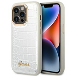 Guess Croco Collection iPhone 14 Pro 6.1&quot; Hülle - Silber