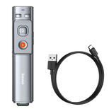 Wskaźnik laserowy Baseus Orange Dot bezprzewodowy do prezentacji - szary (z akumulatorem) - OUTLET