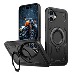 Hybrid Armor Trendy Case with MagSafe for iPhone 16 - Black