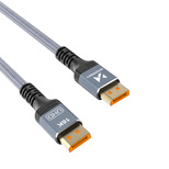 Wozinsky WPS-16AYL2S DisplayPort 2.1-Kabel, VESA-zertifiziert, 80 Gb/s, 16K@60Hz, 8K@120Hz, 4K@240Hz, HDR, HDCP, DSC, 2 m, Schwarz