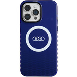 Audi IML Big Logo MagSafe Hülle für iPhone 14 Pro Max – blau