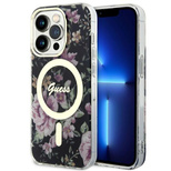 Guess GUHMP14LHCFWSK iPhone 14 Pro 6.1" black/black hardcase Flower MagSafe