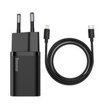 Baseus Super Si 1C fast USB Type C charger 20W Power Delivery + USB Type C - Lightning cable 1m black (TZCCSUP-B01)
