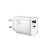 Joyroom Schnellladegerät USB-A QC3.0 / USB-C PD 20W weiß (L-QP2011)