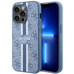 Guess GUHMP14XP4RPSB iPhone 14 Pro Max 6,7" blau/blaues Hardcase 4G bedruckte Streifen MagSafe