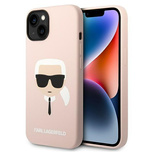 Karl Lagerfeld KLHCP14MSLKHLP iPhone 14 Plus 6.7 "hardcase pink / pink Silicone Karl's Head