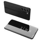 Clear View Case cover for Samsung Galaxy S23+ flip cover black