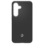 Spigen Enzo Aramid GP-FPS931PGABW Silikonhülle mit integriertem MagFit-Ring für Samsung Galaxy S25, Schwarz