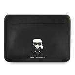 Karl Lagerfeld Sleeve Saffiano Ikonik Karl 16" Laptoptasche - Schwarz