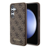 Guess 4G Metal Gold Logo case for Samsung Galaxy A35 - brown