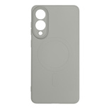 Liquid Silicone Case mit MagSafe für Samsung Galaxy S25 Edge - Grau