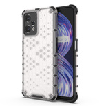 Honeycomb case armored cover with Realme 9 Pro gel frame transparent