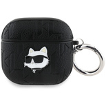 Karl Lagerfeld Monogram Choupette Head Case for AirPods 4 - Black