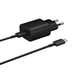 Ładowarka sieciowa Samsung 25W EP-TA800EBE USB-C z kablem Samsung EP-DA705BBE USB-C / USB-C opakowanie zastępcze - czarna