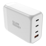 Silver Monkey SMA156 200W GaN-Ladegerät 3x USB-C PD USB-A QC 3.0 mit abnehmbarem Stromkabel – Weiß