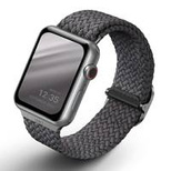 Uniq Aspen geflochtenes Armband für Apple Watch 1/2/3/4/5/6/7/8/SE/SE2 40/38/41 mm – Grau