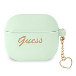 Guess, GUA3LSCHSN AirPods 3 Cover grün/grün Silikon Charm Heart Collection