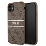 Guess 4G Stripe Case für iPhone 11 / Xr 6.1&quot; - Braun