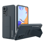 Wozinsky Kickstand Case silikonowe etui z podstawką etui Xiaomi Redmi Note 11 Pro granatowe