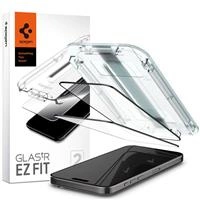Szkło hartowane Spigen Glas.tR EZ Fit FC na iPhone 15 Pro - czarne 2 szt.