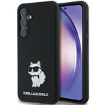 Karl Lagerfeld Choupette-Silikonhülle für Samsung Galaxy A55 – Schwarz