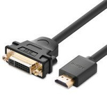 Ugreen cable cable adapter adapter DVI 24 + 5 pin (female) - HDMI (male) 22 cm black (20136)