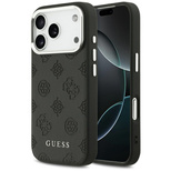 Guess Peony Hot Stamp Script MagSafe Hülle für iPhone 17 Pro - Schwarz
