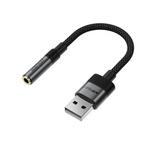 Acefast J13 USB-A auf 3,5-mm-Miniklinkenadapter – Schwarz