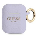 Guess GUA2SGGEU AirPods decken lila/lila Silikon-Glitter ab