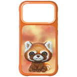 Nimmy Big Eyed Pet 2.0 Waschbär-Hülle für iPhone 17 Pro – Orange