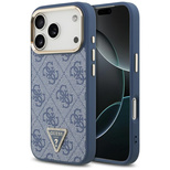 Guess 4G Triangle Logo MagSafe Case for iPhone 17 Pro - Blue &amp; Gold