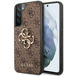 Etui Guess 4G Big Metal Logo na Samsung Galaxy S23+ - brązowe