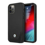 BMW Perforierte Lederhülle für iPhone 12 Pro Max – Schwarz