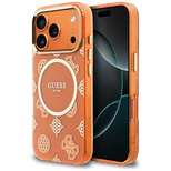Guess IML Peony Dot MagSafe Case for iPhone 17 Pro - Orange