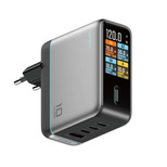 Ładowarka sieciowa Cuktech AD1204U 120 W z wyświetlaczem i kablem USB-C - srebrna
