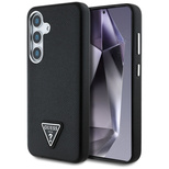 Guess Grained Triangle Logo MagSafe Hülle für Samsung Galaxy S25 - Schwarz