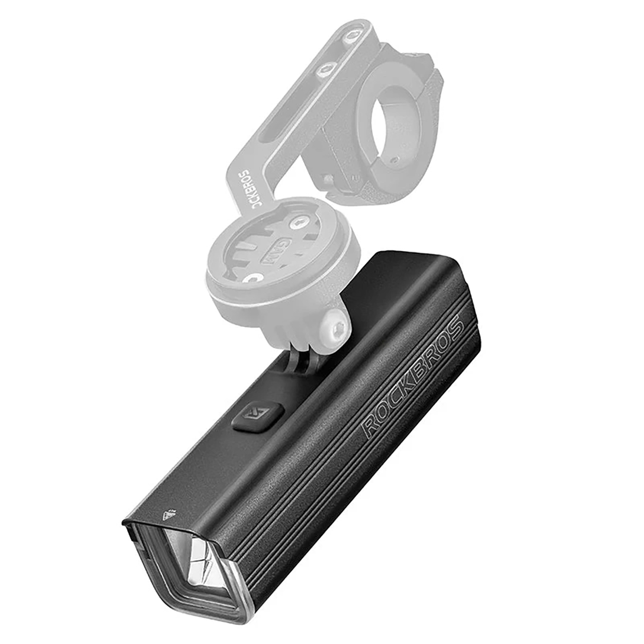 Rockbros RHL1500 front bicycle light on a white background