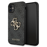 Guess Hülle für iPhone 11 / XR 4G Big Metal Logo-Serie - Grau