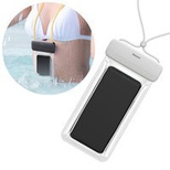 Baseus universal waterproof cover phone case (max 7.2&#39;&#39;) for swimming pool IPX8 white (ACFSD-D02)