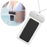 Baseus universal waterproof cover phone case (max 7.2'') for swimming pool IPX8 white (ACFSD-D02)