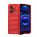 Magic Shield Case für Xiaomi Redmi Note 12 Pro+ flexible Panzerhülle rot