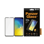 PanzerGlass E2E Super+ Panzerglas für Samsung Galaxy S10e – mit schwarzem Rahmen