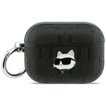 Etui Karl Lagerfeld Monogram Choupette Head na AirPods Pro 3 - czarne