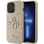 Guess GUHCP13LHG4SGD Hülle für iPhone 13 Pro / 13 – Gold Glitter Script Big 4G