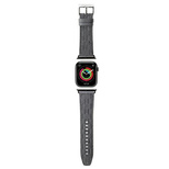 Karl Lagerfeld Saffiano Monogram strap for Apple Watch 42/44/45/49mm - silver