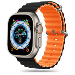 Pasek Tech-Protect IconBand Pro na Apple Watch 4 / 5 / 6 / 7 / 8 / 9 / SE / Ultra 1 / 2 (42/44/45/49 mm) - pomarańczowo-czarny