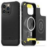 Spigen Rugged Armor Mag-Hülle mit MagSafe für iPhone 14 Pro Max – Mattschwarz